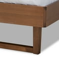 thumbnail image 6 of Baxton Studio Natalia Mid-Century Modern Dark Grey Fabric Upholstered and Ash Walnut Finished Wood Queen Size Platform Bed, 6 of 10