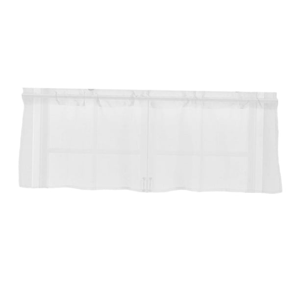 Cenefas translúcidas, bolsillos para varillas, accesorios para cortinas, cortinas de lino que filtran la luz blanco