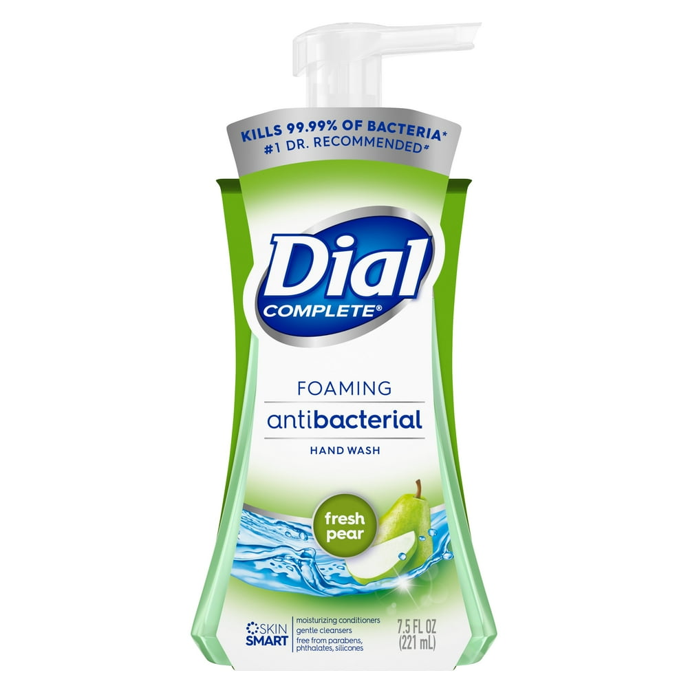 Dial Complete Antibacterial Foaming Hand Soap, Fresh Pear, 7.5 Fluid Ounces (Pack of 8