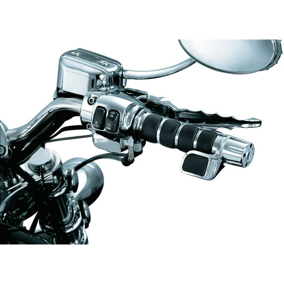 Kuryakyn Premium ISO-Grip for Dual Cable Throttle Compatible for Harley-Davidson Disc Glide 1983 - Chrome / One Size