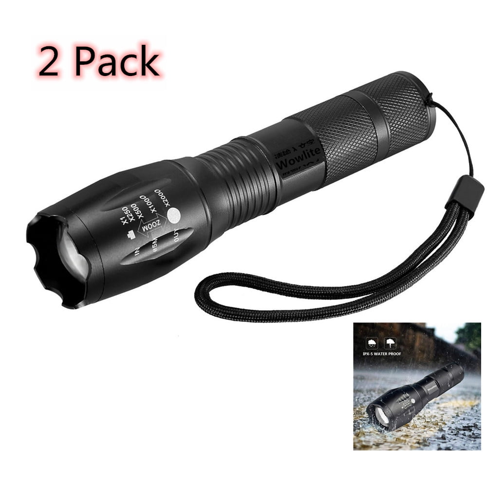 5000LM Shadowhaw XM-L T6 LED Zoomable Adjustable Focus Flashlight Hand Torch 