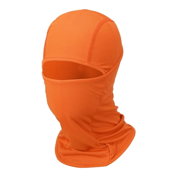 Uxcell Balaclava Ski Mask, Ski Balaclava Masks Full Face Sun Protection Windproof Breathable Scarf Neck Gaiter Cover Polyester& Orange -Fitting for (Skiing/Hunting/Cycling)