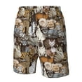 thumbnail image 4 of Logiee Cut Cats Print Mens Swim Trunks Quick Dry Board Shorts,Breathable Hawaii Beach Shorts Swimwear Bathing Suits-3X-Large, 4 of 6