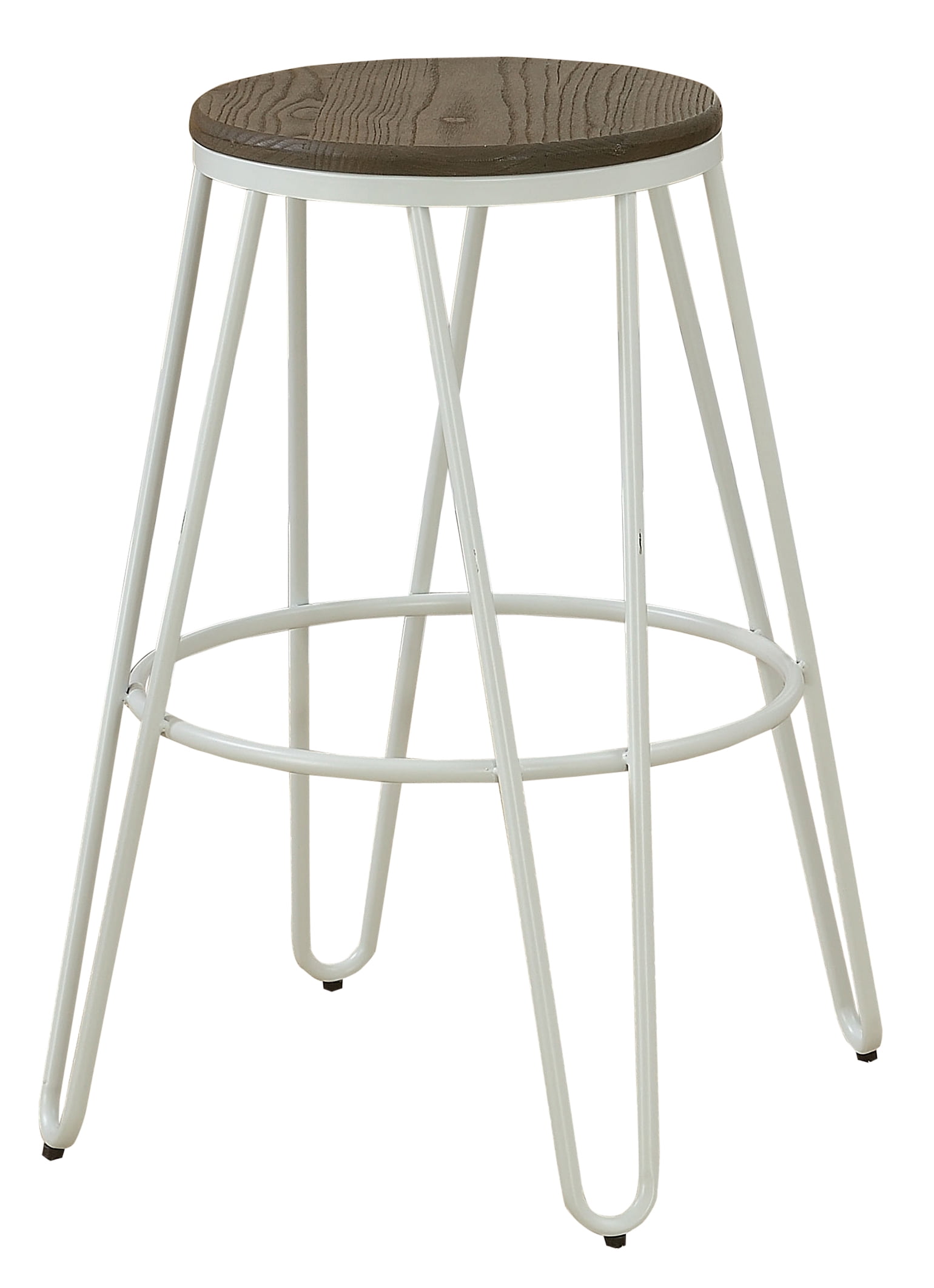 Furniture of America Tailor Industrial Bar Stools Set of 2, White
