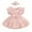 Pink, variant on ZINTAOZT Newborn Baby Girl Romper Dress Outfits Flower Mesh Lace Ruffle Jumpsuit Dress Headband Cute Summer Clothes