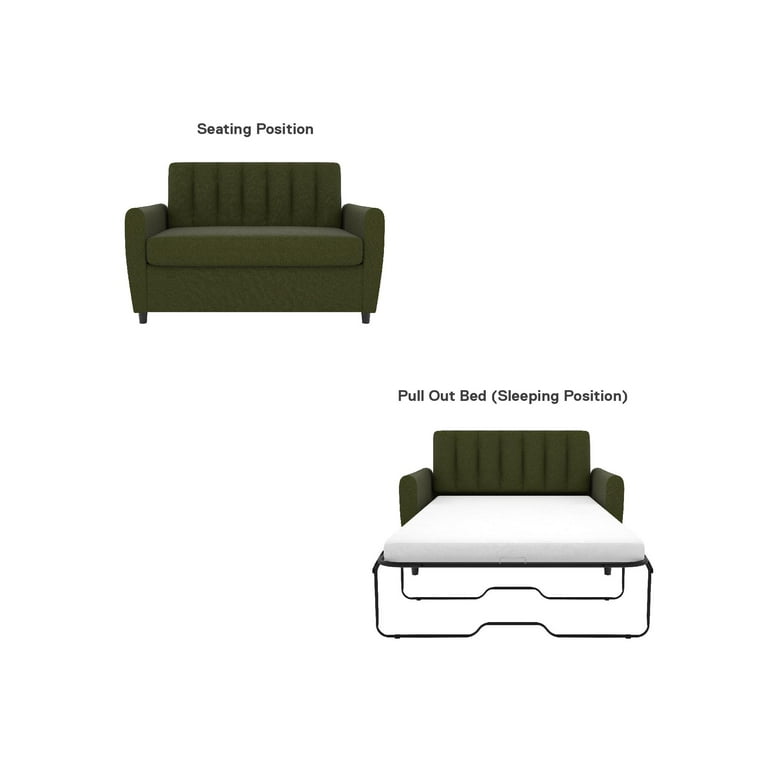 Novogratz Brittany Sleeper Sofa With Memory Foam Mattress Baci Living