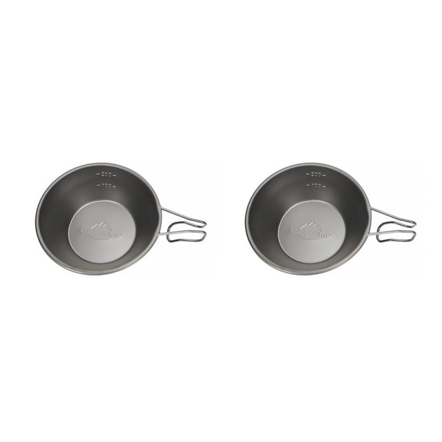 Greeniant Coolcamp Outdoor Bowl Portable 300ml Senderismo Vajilla con mango Boca ancha Agua Café Utensilios de cocina resistentes al calor Negro Type1 NO1