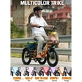 thumbnail image 5 of ESKUTE T300 E Trike Electric Tricycle for Adults, 750W Brushless Motor 18MPH+ Fat Tire Folding Trike, Step-Thru 3 Wheel Electric Bicycle, Orange with Phone Holder Bag & Mirrors & Lock, UL2849, 5 of 8