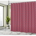thumbnail image 4 of Ambesonne Antique Oriental Shower Curtain, Bohemian Mosaic, 69"Wx75"L, Slate Blue and Dark Pink, 4 of 4