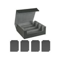 thumbnail image 2 of Bunblic Étui pour Cartes 1800+ Boîte de Deck Organisateur Robuste pour Cartes de Basketball Noir Doublé en Gris, 2 of 8
