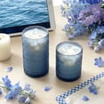 thumbnail image 4 of Blue Hobnail Drinking Glasses Set of 12, Embossed Glass Cups, 6 x 12 Oz & 6 x 10 Oz, 4 of 7