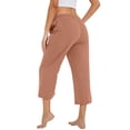 thumbnail image 6 of Women's Summer Casual Loose High-Waist Drawstring Straight Capri Pants , Beach Casual Long Pants, 6 of 6