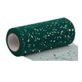 thumbnail image 2 of Anvazise Glitter Trimming Tulle Roll No Odor Net Yarn Wreath Decorations Sheer Ribbon for Indoor Atrovirens 1 Roll, 2 of 13