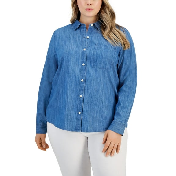 Plus Size Perfect Chambray Shirt Jean 2X