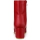 thumbnail image 3 of Botines de mujer con tacón cuadrado y cremallera lateral Rojo 37, 3 of 6