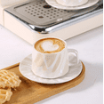 thumbnail image 5 of 3.4OZ Coffee Cups and Saucers 6-Piece Set, 100ml Espresso Cup Ceramic Tableware Set, Suitable for Coffee and Tea Serving in Restaurants and Home Use, Beige, 5 of 7