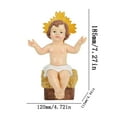 thumbnail image 2 of Holy Infant Jesus Figurine for Home Altar, Religious Gifts for Christmas & Baptism, Handcrafted Resin Nativity Statue for Catholic Decor, Church & Celebration, 2 of 7