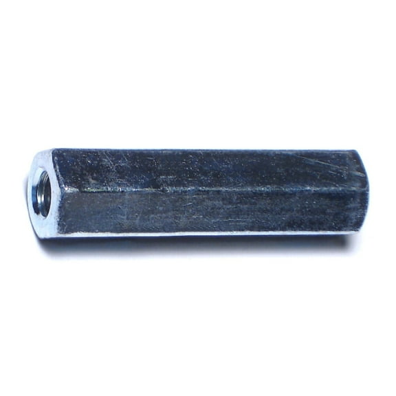3/8"-16 x 9/16" x 1-3/4" Zinc Plated Steel Coarse Thread Rod Coupling Nuts CNS2-033