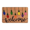 thumbnail image 2 of Christmas Doormat Merry Christmas Home Decorations, Colorful String Lights Non-Slip Welcome Mats for Front Door, Indoor Outdoor Funny Rug for Home Kitchen Floor Christmas Decor 16 X 24 Inch, 2 of 5