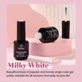 thumbnail image 2 of Esmalte de uñas Beetles Milky White Jelly Gel, 15 ml, juego de 2, 2 of 8