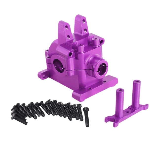Caja de cambios frontal de metal, carcasa de caja de cambios, accesorios para coche RC, repuesto resistente Púrpura