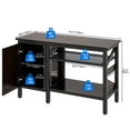 thumbnail image 5 of Dextrus 55-75 Gallon Large Aquarium Stand,Heavy Duty Metal Fish Tank Stand with Cabinet Accessories Storage,Ideal for Fish Tanks, Turtle Tanks, Brown, 5 of 6
