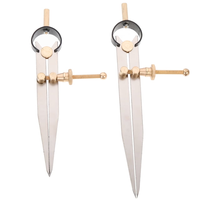 WEUVEB 2Pcs Compass Tool Carbon Steel Sewing Handmade Tools Assorted Color for Crafting Projects