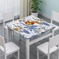 thumbnail image 3 of Washable Fabric Bohemian Design Table Cover with Elastic Hem for Indoor Outdoor Table Protection, 3 of 6