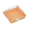 thumbnail image 3 of Cajas de postres,Cajas de papel para panadería con tapas transparentes,Envases de comida Cajas para sándwiches Cajas para panadería,Cajas de Contenedor de comida para pastel Naranja, 3 of 9