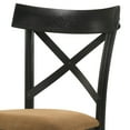 thumbnail image 6 of Set of 4 Leather Aire Finish Side Chair, Modern Dining Chairs, Fabric Upholstered Dining Room Chairs Dinner Chair Stylish Kitchen Chairs with Back and Wood Legs (Brown), 6 of 8