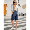 thumbnail image 6 of OYYN Womens Jean Shorts Mid-Low Waisted Y2k Bermuda Denim Shorts Summer Casual Streetwear Jorts, 6 of 8