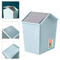 thumbnail image 4 of Mini papelera con tapa abatible, plástico de 1,5 l, para baño, tocador, coche, escritorio, mostrador, mesa (rosa y azul cielo), 4 of 4
