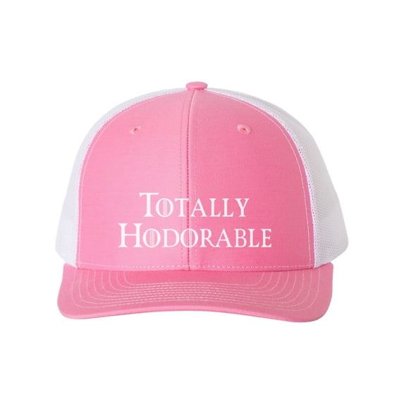 Game Of Thrones Hat, Totally Hodorable, GOT Hat, Trucker Hat, Baseball Cap, Adjustable, GOT Apparel, Hodor Hat, 10 Color Options, White Text, Hot Pink/White