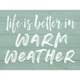 thumbnail image 3 of Lettered and Lined 14x12 Black Modern Framed Museum Art Print Titled - Life is Better in Warm Weather, 3 of 5
