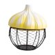 thumbnail image 2 of Soporte para huevos, cesta para huevos, suministros de cocina, cesta de almacenamiento de hierro tejido para jengibre y , soporte de cerámica, para Amarillo, 2 of 8