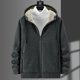 thumbnail image 2 of Sudaderas con capucha para hombre, sudaderas de invierno de lana gruesa, chaquetas con capucha de talla grande, abrigos de lana para hombre, cárdigan de lana de cordero para hombre, sudaderas con capu, 2 of 5