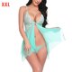 thumbnail image 1 of Camisón de perspectiva de vestido de ropa de dormir de encaje floral sexy para mujer, verde, XXL Monstrate XX000215-24, 1 of 7