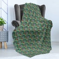 thumbnail image 4 of Leaves Soft Flannel Fleece Throw Blanket, Tropical Jungle Leaves and Branches Colorful Foliage Island Composition Wildlife, Cozy Plush for Indoor and Outdoor Use, 60" x 80", Multicolor, by Ambesonne, 4 of 5