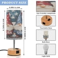 thumbnail image 2 of Wobogo American Flag Gnome Bedside Lamp Touch Control Table Lamp with USB A+C Charging Ports & AC Outlet 3-Way Dimmable Nightstand Lamp with Linen Fabric Shade for Bedroom Living Room, 2 of 8