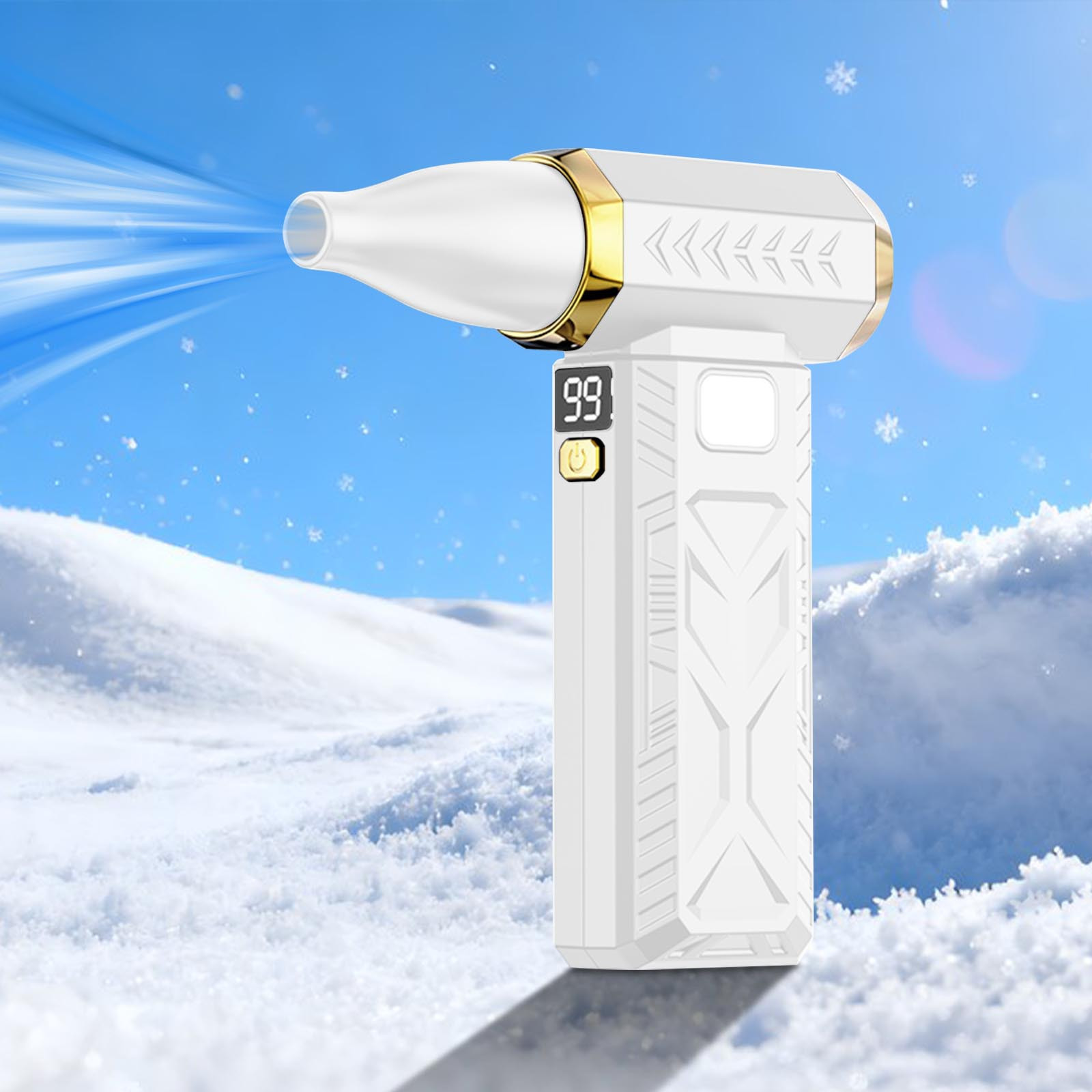 Portable Brushless Turbine Blower, High‑speed 130,000 Rpm Air Duster for Snow Removal and Cleaning, Multi‑function Handheld Tool, Rechargeable Battery with 6000mah, Blowing and Vacuuming Modes