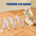 thumbnail image 4 of Koiauber Cat Tunnel Toy Spiral Kitten Toy Foldable Design Interactive Spiral Cat Tunnel with Feather Toy, 4 of 8