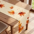 thumbnail image 2 of Fall Table Runner with Maple Leaves, Pumpkins,Thanksgiving harvests Farmhouse Style Autumn Table Decoration for ​Dining​ Party and Home ​Decor,36x13 ​inches​, 2 of 6