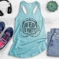thumbnail image 2 of Jaw Ready To Party Tank Top, Ladies Racerback Tank Top, Shark Tank, Pun Tank, Party Tank, Shark Jaw Tank, Cancun, XX-Large, 2 of 3
