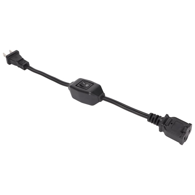 US Power Extension Cord with On Off Switch, Material, PVC Outer Quilt, Exquisite Workmanship, Practical, 0.32m/1.0ft Length