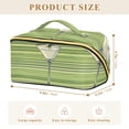 thumbnail image 4 of FORMRS Makeup Bag Travel Cosmetic Organizer for Women Fold Flat Zipper Pouch with Handle, Green Martini Glass, 4 of 8