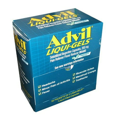 Advil liquides-gels - maux de tête, mal de dos - 50 / Box (ACM016902)