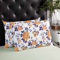 thumbnail image 4 of Orange Rose Flower Throw Pillow Cover,Watercolor Spring Blossom Floral Print Rectangle Decorative Pillow Case Protector Soft Cushion Cover Lumbar Pillowcase for Couch Sofa Bedroom Car Decor 12x20 In, 4 of 8