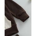 thumbnail image 6 of Bagilaanoe Toddler Baby Boy Long Pants Set Striped Print Long Sleeve Hoodie Pullover Tops + Sweatpants 6M 12M 18M 24M 3T 4T Kids Casual Sweatsuits, 6 of 8