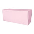 thumbnail image 1 of LA Linen TCpop-fit-96x30x30-PinkLgtP37 2.77 lbs Polyester Poplin Fitted Tablecloth, Light Pink, 1 of 4