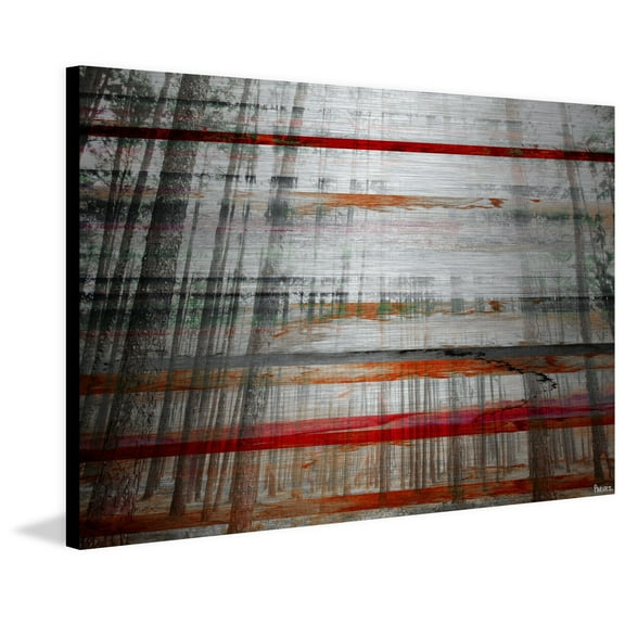 Parvez Taj Pt-Wnpw-137-Al-36 24" x 36" "Gray Trees" Art Print On Aluminum